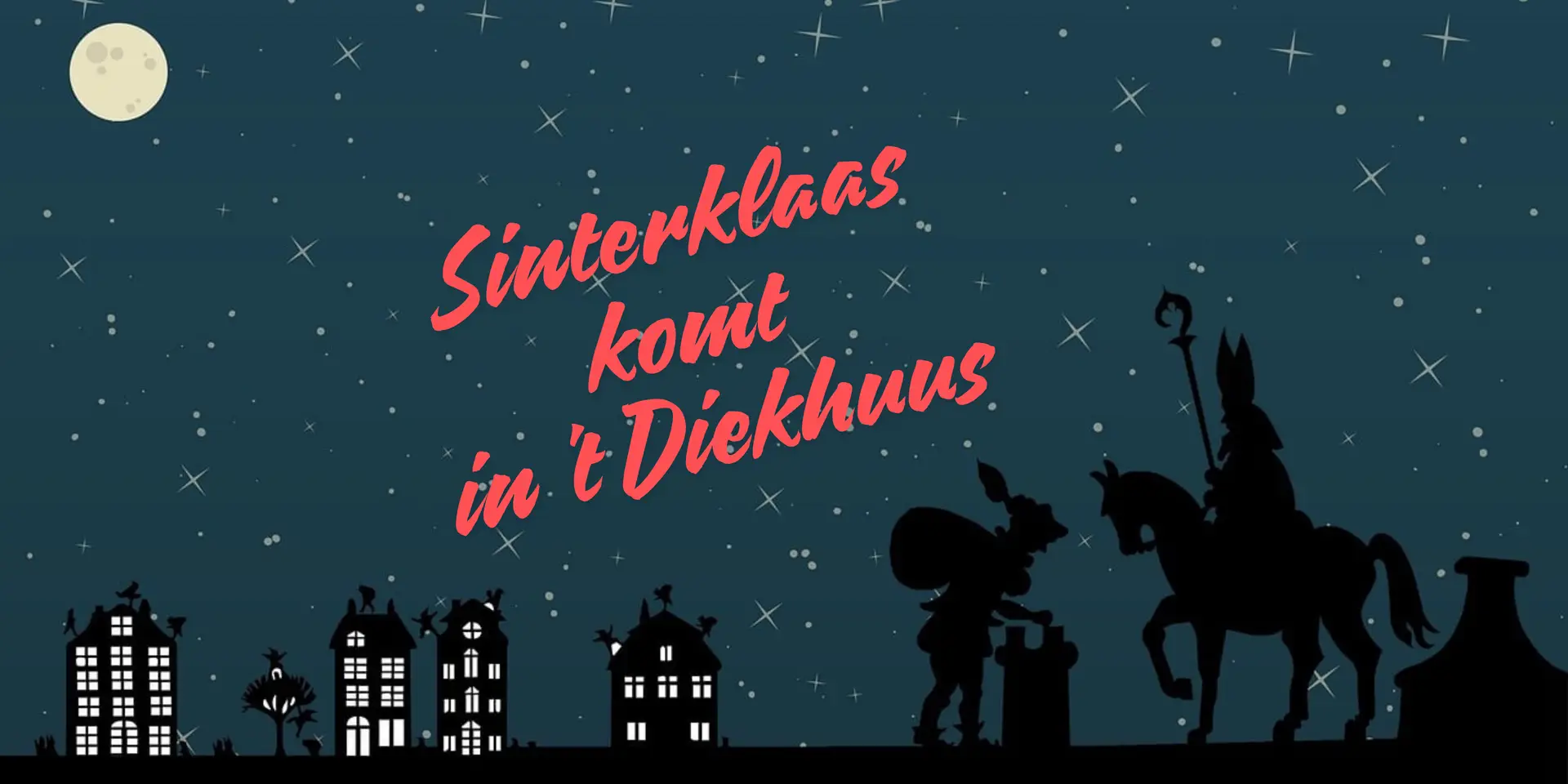 Sinterklaas op dak