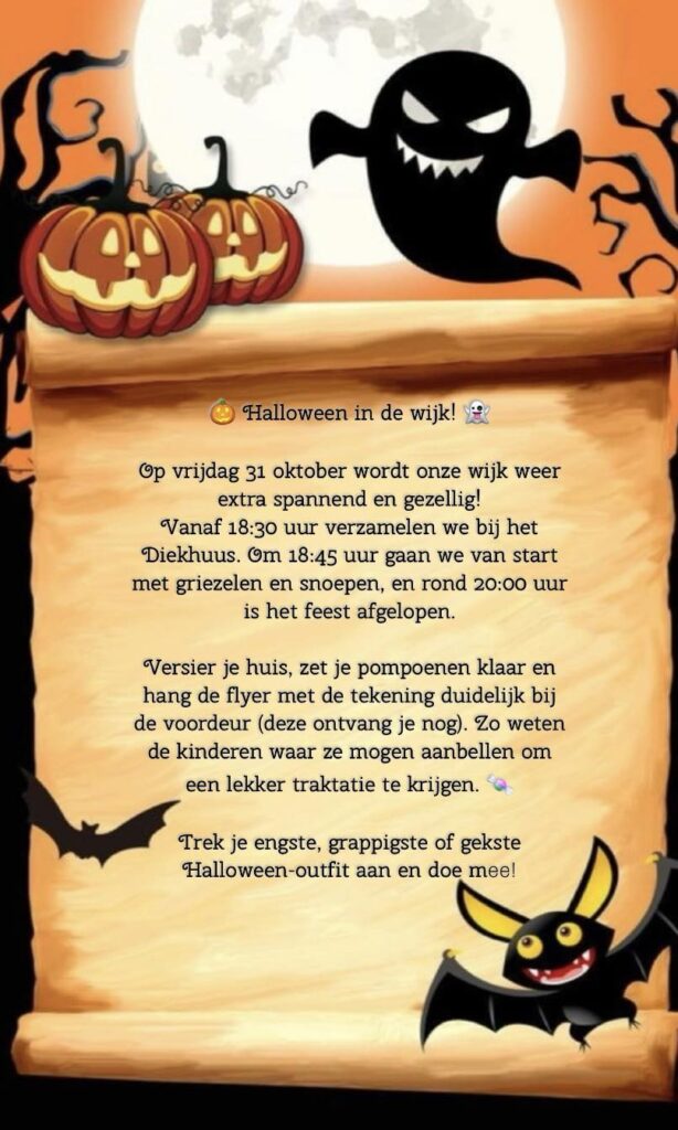 Flyer Halloween 'n Oaln Diek 2025